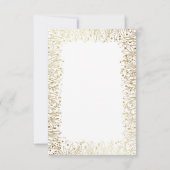 Goudfolie Baby's Breath Bloemen Bruiloft RSVP Kaar (Achterkant)