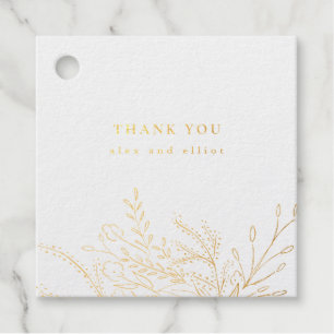 Goudfolie Bloemen Boeket Bruiloft Bedankjes Labels