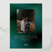 Goudfolie Bloemen Ornament Non-foto Folie Feestdagenkaart (Achterkant)