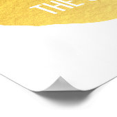 Goudfolie Cat Jij mij en het cadeau van de kattenl Poster (Hoek)