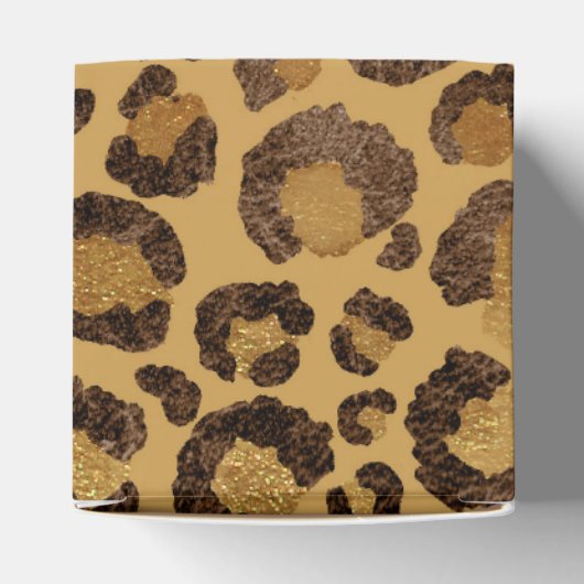 Goudfolie Cheetah Pattern Oerwoud Verjaardagsfeest Bedankdoosjes (Bovenkant)