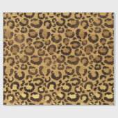 Goudfolie Cheetah Pattern Oerwoud Verjaardagsfeest Cadeaupapier (Vlak)