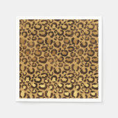 Goudfolie Cheetah Pattern Oerwoud Verjaardagsfeest Servet (Voorkant)