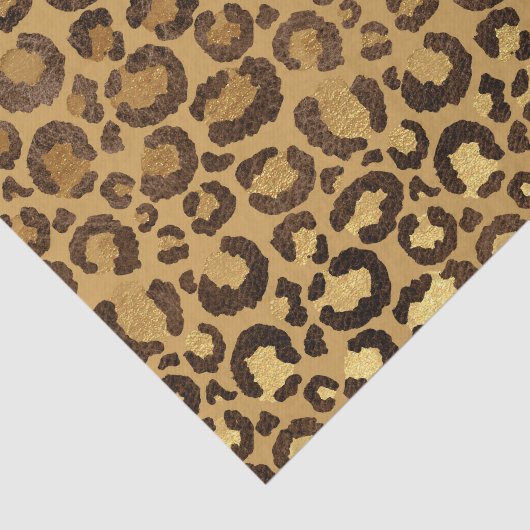 Goudfolie Cheetah Pattern Oerwoud Verjaardagsfeest Tissuepapier (Detail)