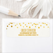 Goudfolie Confetti Bruiloft Retour Etiket (Insitu)