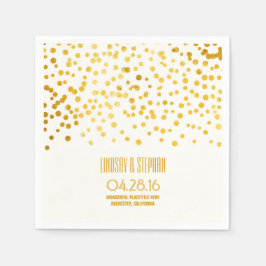 goudfolie confetti bruiloft servet