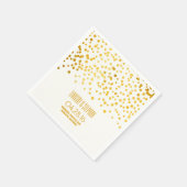 goudfolie confetti bruiloft servet (Hoek)