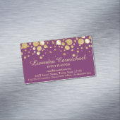 Goudfolie Confetti op pruim magnetisch Visitekaart Magnetisch Visitekaartje (Voorbeeld)
