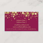 Goudfolie Confetti op Visitekaartje (Achterkant)