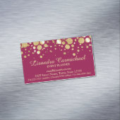 Goudfolie Confetti op wijnmagnetisch Visitekaartje Magneet (Voorbeeld)