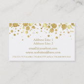 Goudfolie Confetti op wit Visitekaartje (Achterkant)