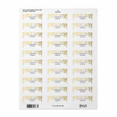 Goudfolie Confetti Stippen Elegante Adresetiketten Etiket (Full Sheet)