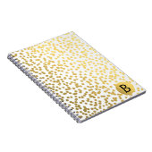 Goudfolie Confetti Stippen Glam Modern Monogram Notitieboek (Rechterzijde)