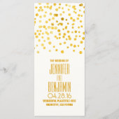 Goudfolie Confetti Trouwprogramma's Programmakaart (Voorkant)