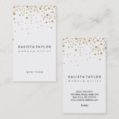 Goudfolie confetti visitekaartje (Voorkant / Achterkant)