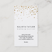 Goudfolie confetti visitekaartje (Achterkant)