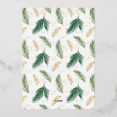 Goudfolie De oudste kerstzwarte gouden roodbruin Folie Feestdagenkaart (Achterkant)