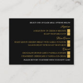 goudfolie Dragonfly bruiloft Menu Selectie (Achterkant)