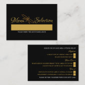 goudfolie Dragonfly bruiloft Menu Selectie (Voorkant / Achterkant)