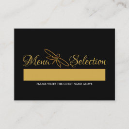  goudfolie Dragonfly bruiloft Menu Selectie