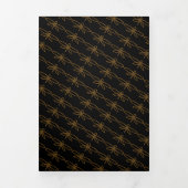  goudfolie Dragonfly Wedding Suite Drieluik Uitnodiging (Cover)