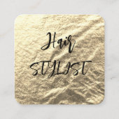 Goudfolie elegance vierkant visitekaartje (Voorkant)