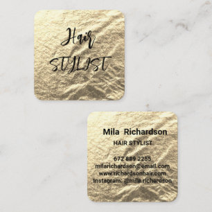 Goudfolie elegance vierkant visitekaartje