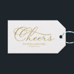 Goudfolie Elegant Script juicht wijnfles Labels Cadeaulabel<br><div class="desc">Eenvoudig Elegant Script juicht wijnfles Labels</div>