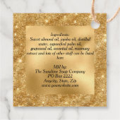 Goudfolie en Glitter Cosmetics Product Label (Achterkant)