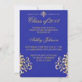 goudfolie en koninklijk blauw Afstuderen Kaart (Voorkant)