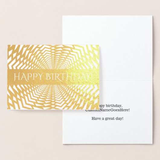 Goudfolie "Fijne verjaardag!" Kaart (Display)