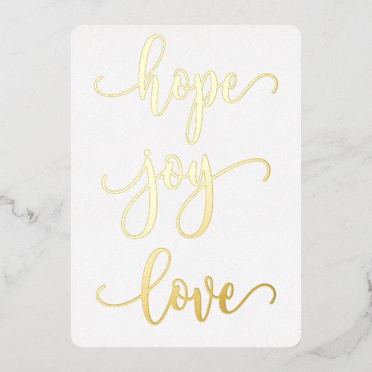 Goudfolie foto Kerst Kaart (Voorkant)