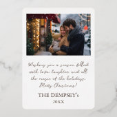 Goudfolie foto Kerst Kaart (Achterkant)