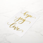 Goudfolie foto Kerst Kaart (Gedraaid)