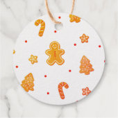 Goudfolie Gingerbread Man Vrolijk Kerstfeest Bedankjes Labels (Achterkant)