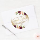 Goudfolie Glitter Floral White Sugar Scrub Label (Envelop)
