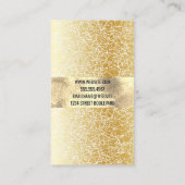 Goudfolie | Gouden Abstracte Textuur Achtergrond Visitekaartje (Achterkant)