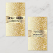 Goudfolie | Gouden Abstracte Textuur Achtergrond Visitekaartje (Voorkant / Achterkant)