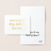 goudfolie | Grappig bruidsmeisje of bruidsmeisje Folie Kaarten (Display)