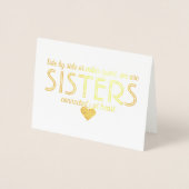 goudfolie | Grappig bruidsmeisje of bruidsmeisje Folie Kaarten (Voorkant)