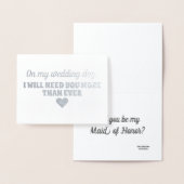 goudfolie | Grappig bruidsmeisje of bruidsmeisje Folie Kaarten (Display)