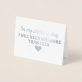 goudfolie | Grappig bruidsmeisje of bruidsmeisje Folie Kaarten (Voorkant)