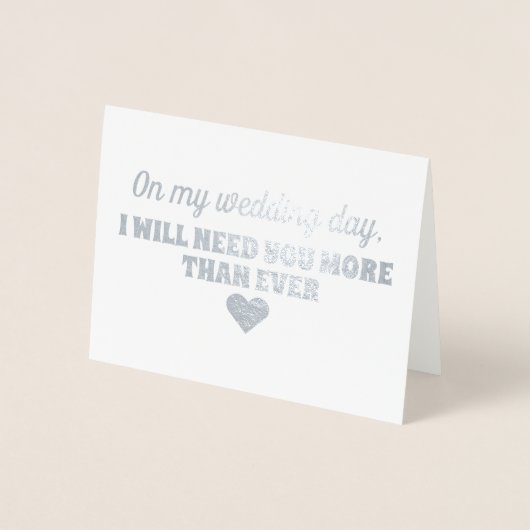 goudfolie | Grappig bruidsmeisje of bruidsmeisje Folie Kaarten (Voorkant)