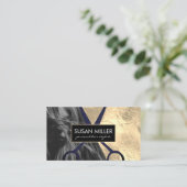 Goudfolie | Haarmodel | Kleurenblok | Schaar Visitekaartje (Staand voorkant)