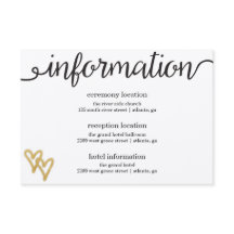 Goudfolie Harten Kraft Papier Informatie Kaart