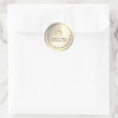 Goudfolie Homemade cupcakes en behandelde verpakki Ronde Sticker (Tas)