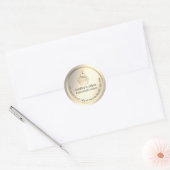 Goudfolie Homemade cupcakes en behandelde verpakki Ronde Sticker (Envelop)