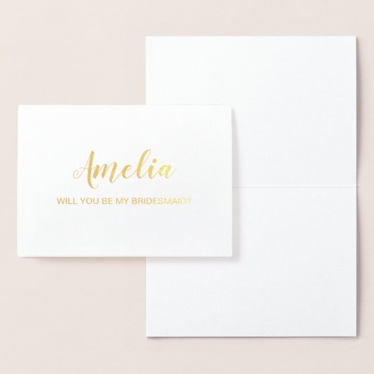 goudfolie-Kaart | wil je mijn bruidsmeisje zijn Folie Kaarten (Display)