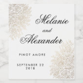 Goudfolie kant aangepaste wijnlabels wijn etiket (Enkel label)