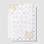 Goudfolie Kant  Nuestra Boda Spaans Bruiloft Vellum Uitnodigingen (Offset (Uitnodiging))